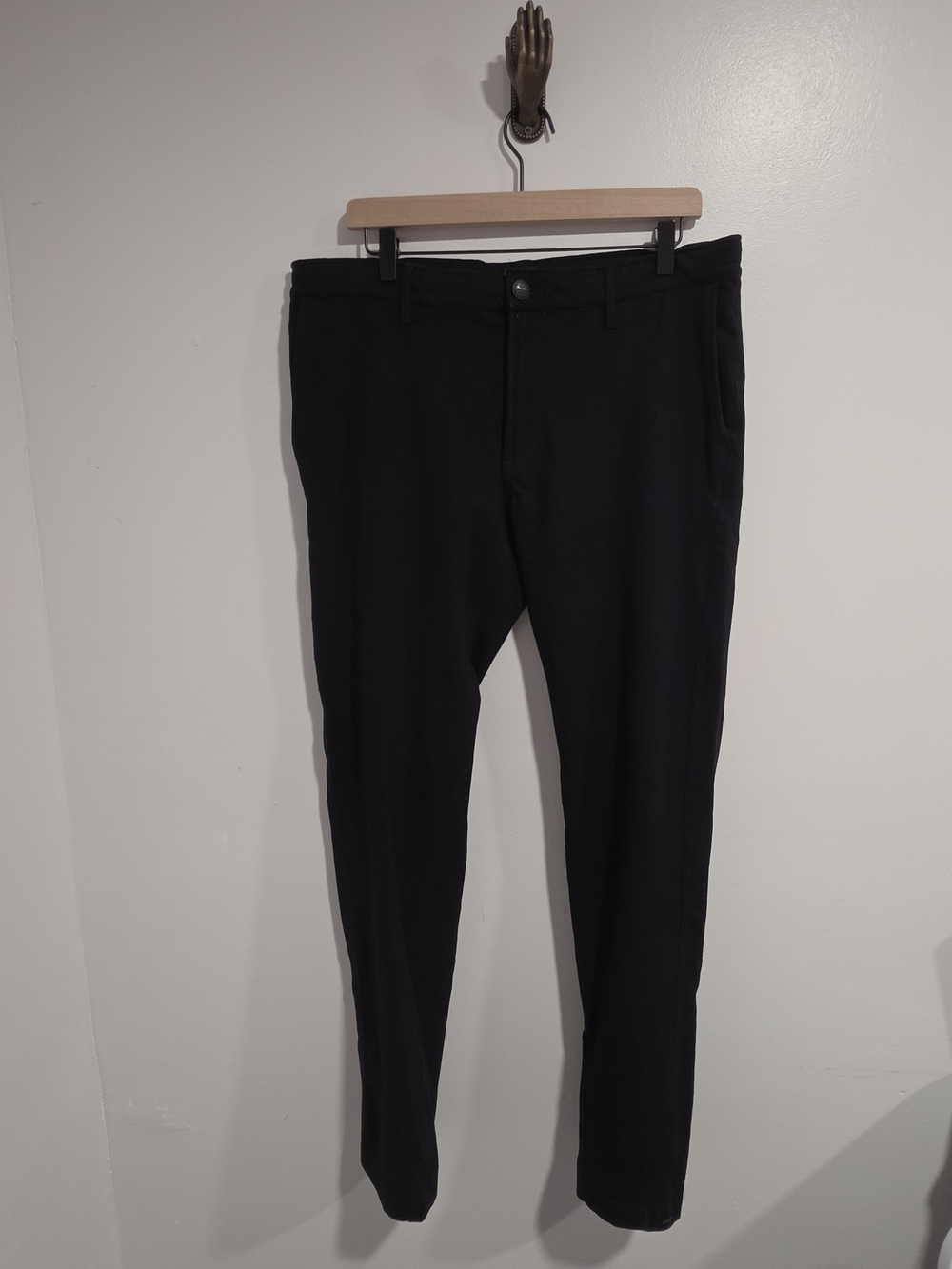 Good Man Brand Black Cotton Blend Forward 5-Pocket Flex Pro Jersey Pant Large